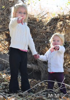 pointing at the camera fall leaves What Discipline Looks Like (in a non spanking family)